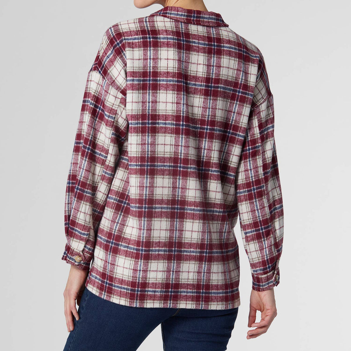 Plaid Shacket  with Buttons main image 1