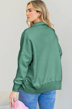 Washed High Neck Sweatshirt: Washed Jade