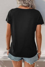 STRIPED PATCHWORK SHORT-SLEEVED T-SHIRT