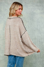 CABLE PATTERN STITCH COLOR BLOCK SWEATER