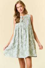 PinTuck Front Sleeveless Mini Dress W/ Side Pocket