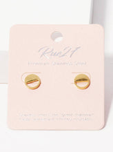 Stainless Steel Semi Circle Stud Earrings