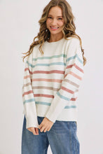 CASUAL COZY STRIPE KNIT SWEATER