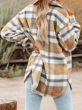 Plaid Button Flannel Shirt Shacket