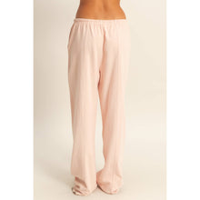 Basics High-Waisted Straight-Cut Drawstring Pants
