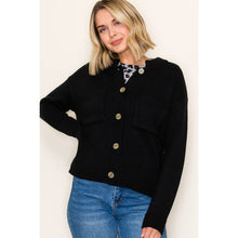 COLLARED BUTTON DOWN SWEATER CARDIGAN