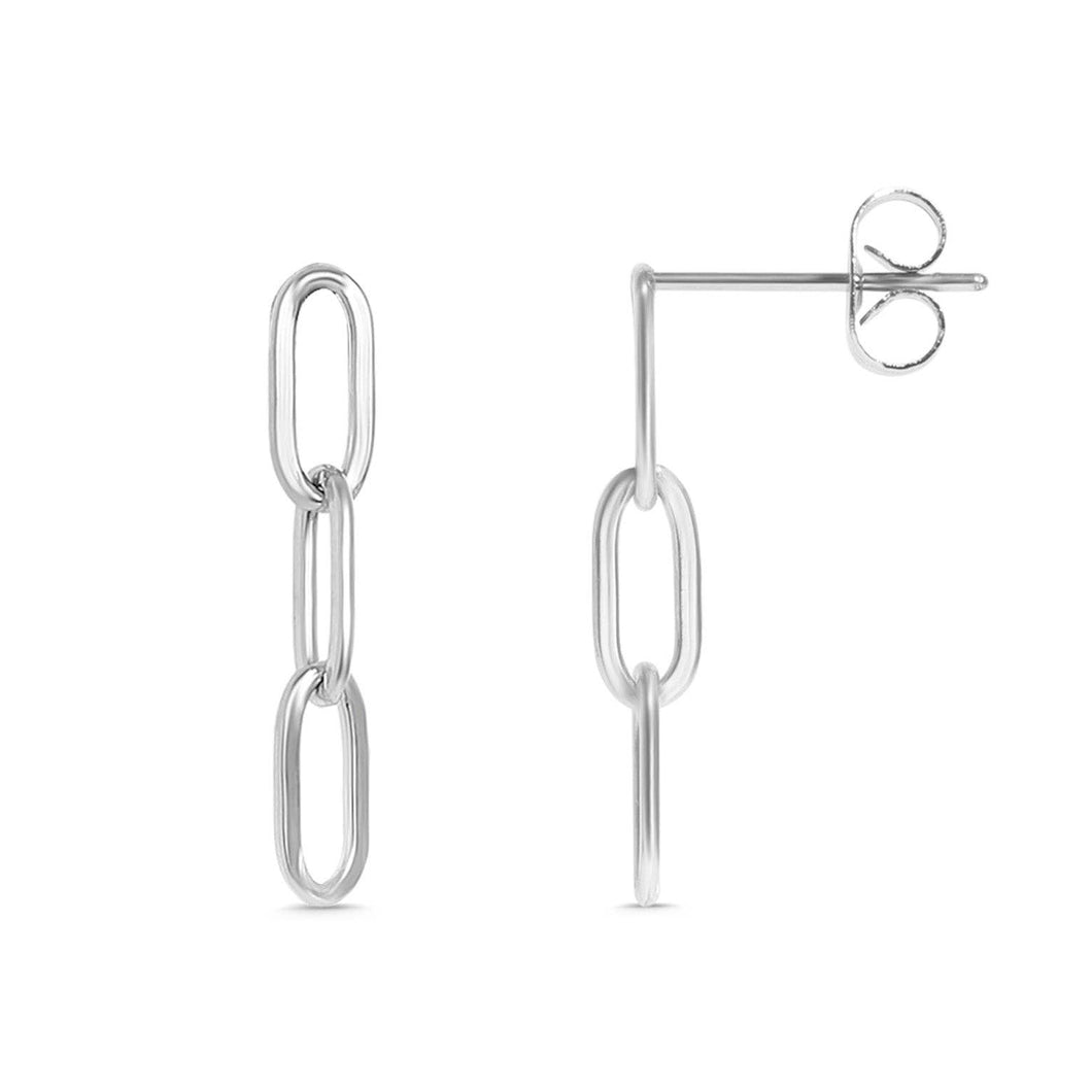 Stainless Steel Paperclip Earrings