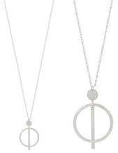 Matte Open Circle with Bar 32" Necklace
