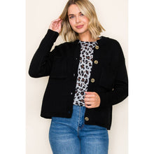 COLLARED BUTTON DOWN SWEATER CARDIGAN