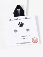 18K Gold Dipped Dog Paw Stud Earrings