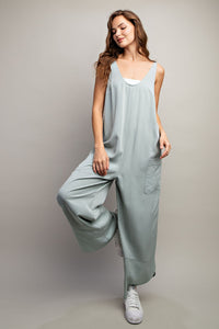 Wide Leg Pocket Jumpsuit