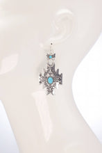 Western Geometric Semi-Stone Earrings