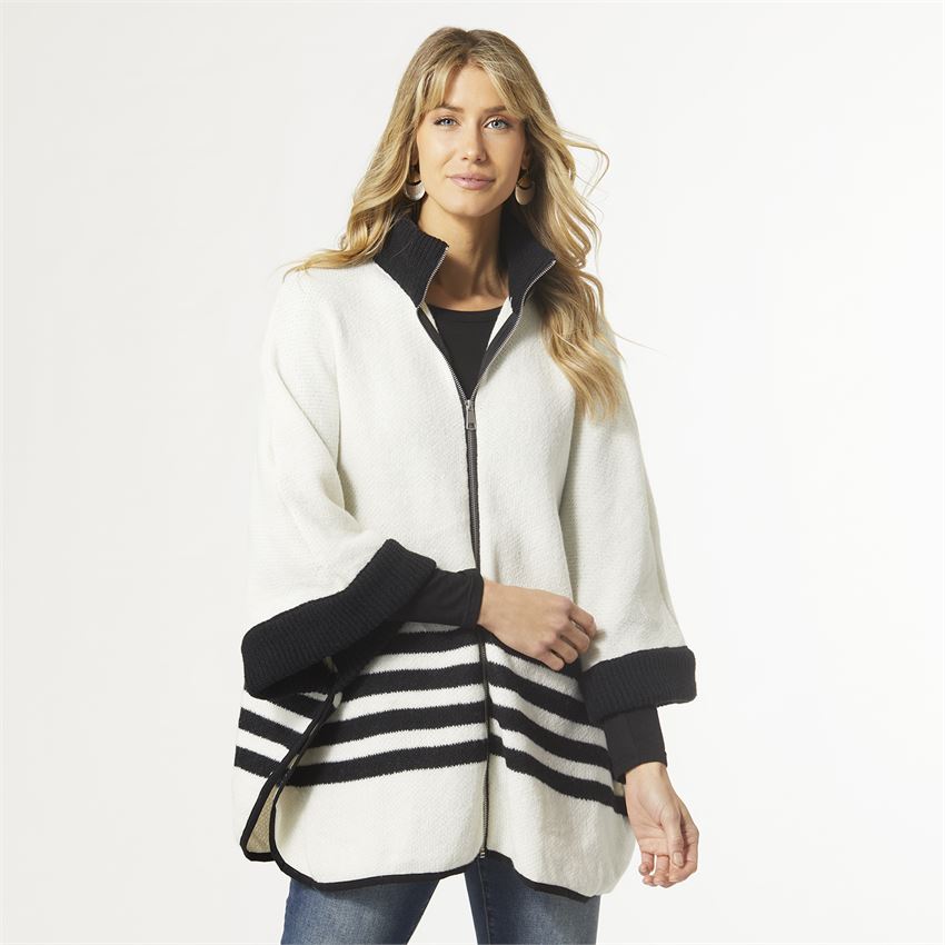 Alexia Oversized Zip Up Sweater With Collar
