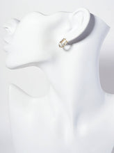 Animal-Theme Pearl & Crystal Horseshoe Stud Earrings