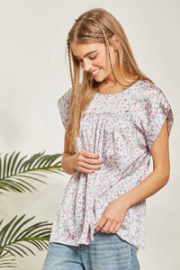 Floral Print With a Round Neckline