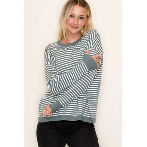 STRIPED PULLOVER SWEATER