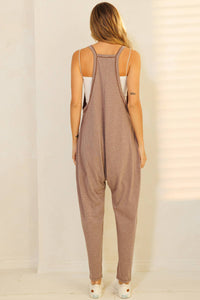 Sleeveless Solid Harem Jumpsuit