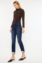 Mid Rise Skinny Straight Dark Wash Jeans