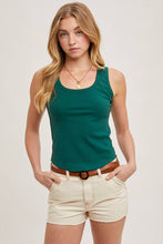 SCOOP NECK KNIT TANK TOP