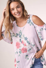 FLORAL PRINT OPEN SHOULDER TOP