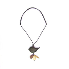 Tori wood bird necklace