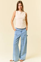 Cotton Ribbed Tank W/Round Hem