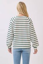 Striped Ribbed Insert Pullover