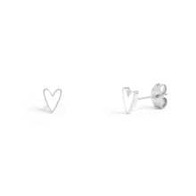 18K Gold PVD Stainless Steel White Heart Stud Earrings: Stainless