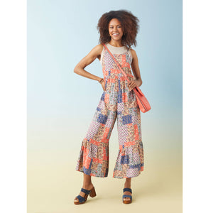 Agatha Sleeveless Romper with Side Pockets