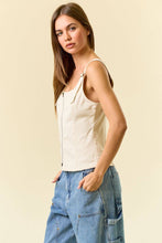 Cotton Twill Double Scoop Neck Adjustable Buckle