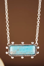 Western Ball TXR Bar Necklace with Hand Stone