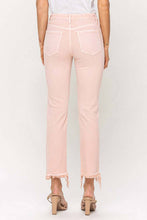 MID RISE STRAIGHT JEANS: POWDERY PINK