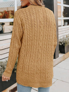 Medium Length Knitted Cardigan Sweater