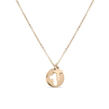 Stainless Steel Cross Cutout Necklace
