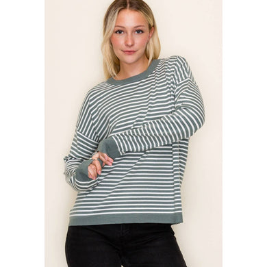 STRIPED PULLOVER SWEATER