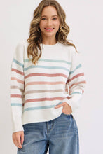 CASUAL COZY STRIPE KNIT SWEATER