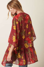 FLOWER PRINT CHIFFON DUSTER