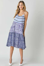 MULTI PRINT SLEEVELESS MIDI DRESS