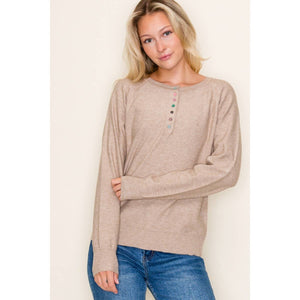 MULTI COLOR BUTTON SWEATER