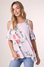 FLORAL PRINT OPEN SHOULDER TOP