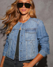 LONG-SLEEVED VINTAGE MULTI-POCKET DENIM JACKET