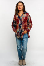 BUTTON DOWN PLAID WASHED SHIRT