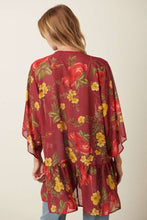 FLOWER PRINT CHIFFON DUSTER