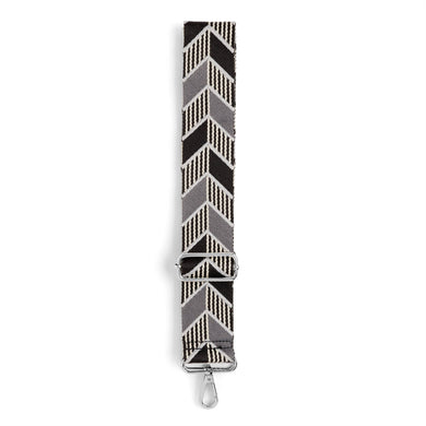 Interchangeable Bag Strap: Grey Chevron