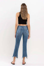 MID RISE DISTRESSED CROP BOOTCUT JEANS