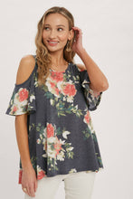 FLORAL PRINT OPEN SHOULDER TOP