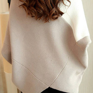 Turtle Neck Casual Long Sleeve Pullover Sweater