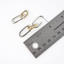 Convertible Mixed-Metal Chain Link Drop Earrings