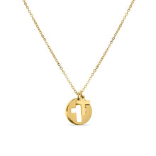 Stainless Steel Cross Cutout Necklace