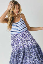MULTI PRINT SLEEVELESS MIDI DRESS